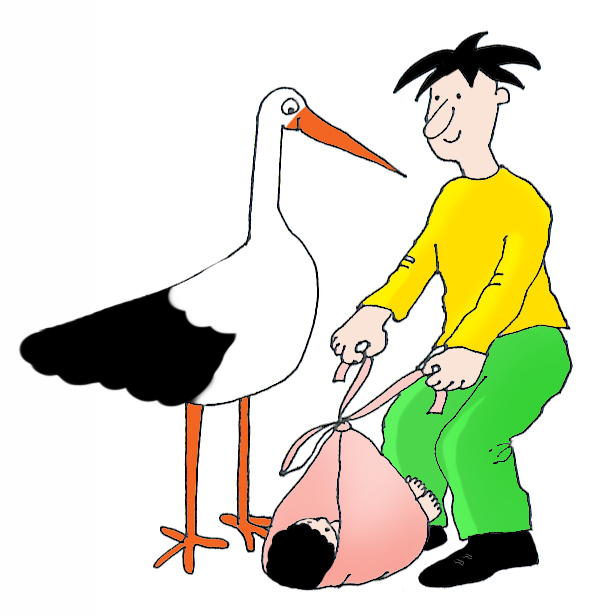 Baby Clipart Stork craft projects, Symbols Clipart - Clipartoons