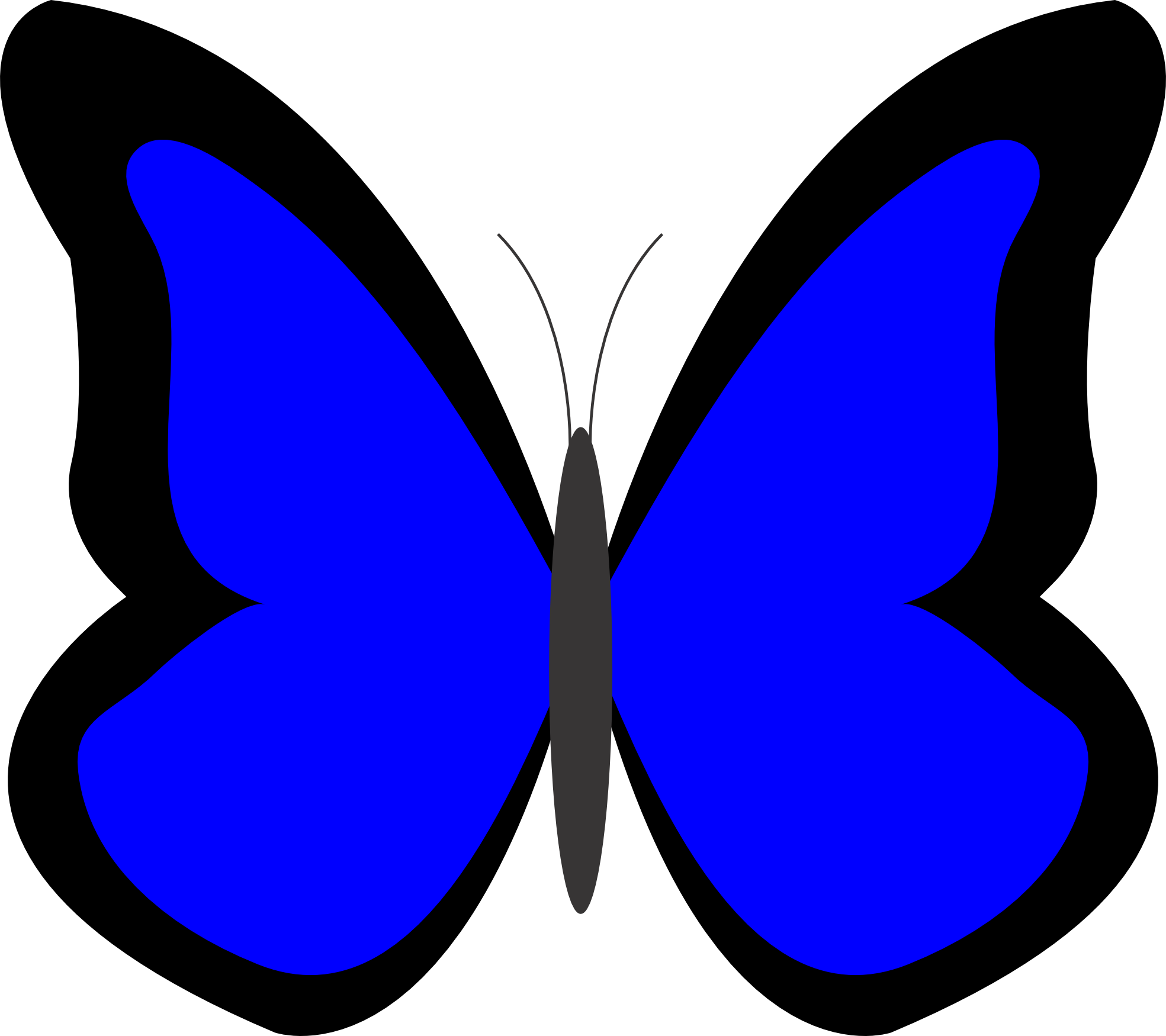 Light Blue Butterfly Clipart - The Cliparts