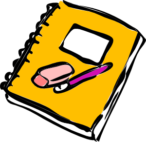 Writing in journal clipart