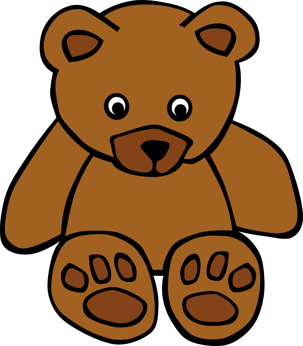 Clip Art: gerald g simple teddy bear scalable ...