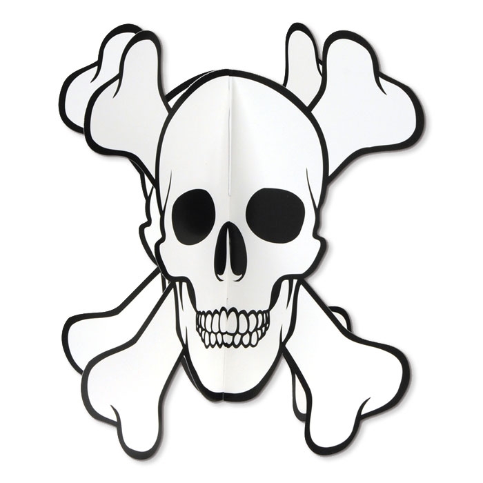 Skull and Crossbones Centerpiece - Pirate Table Centerpiece ...