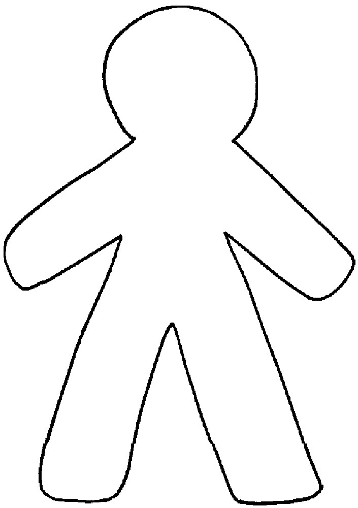 Pin Body Outline Template For Kids ...