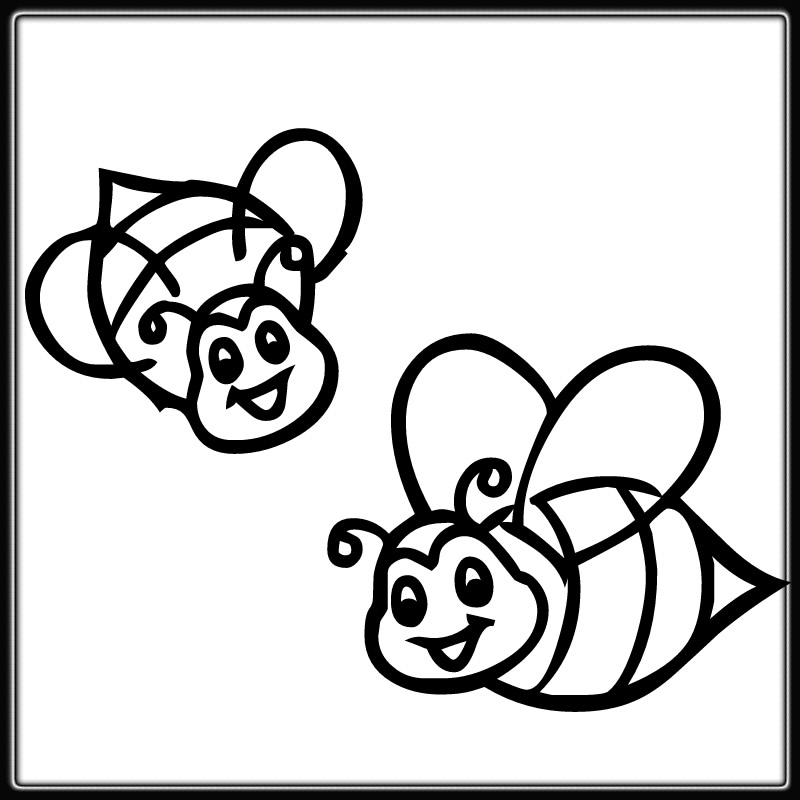 Bumble Bees Coloring page : Printables for Kids – free word search ...