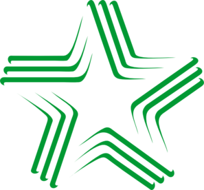 Green Gradient Star With Stripes clip art - vector clip art online ...