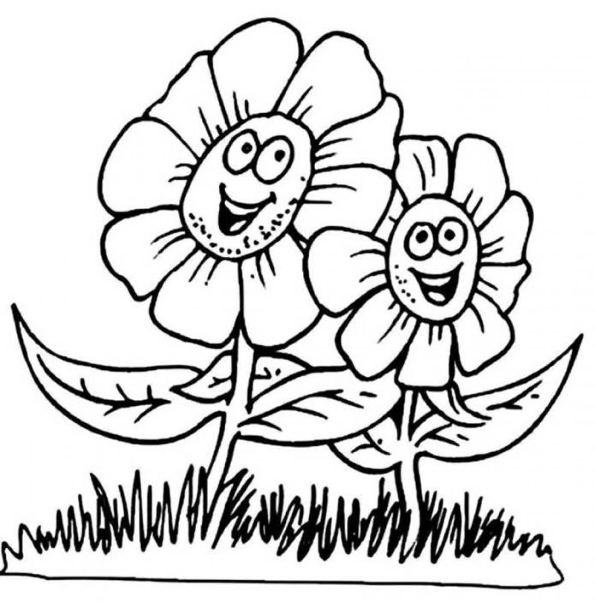 Big Flower Drawing - ClipArt Best