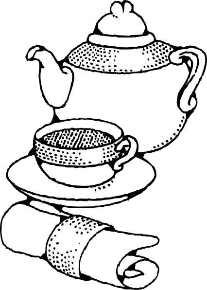 Teapot And Cup clip art Free vector in Open office drawing svg ...