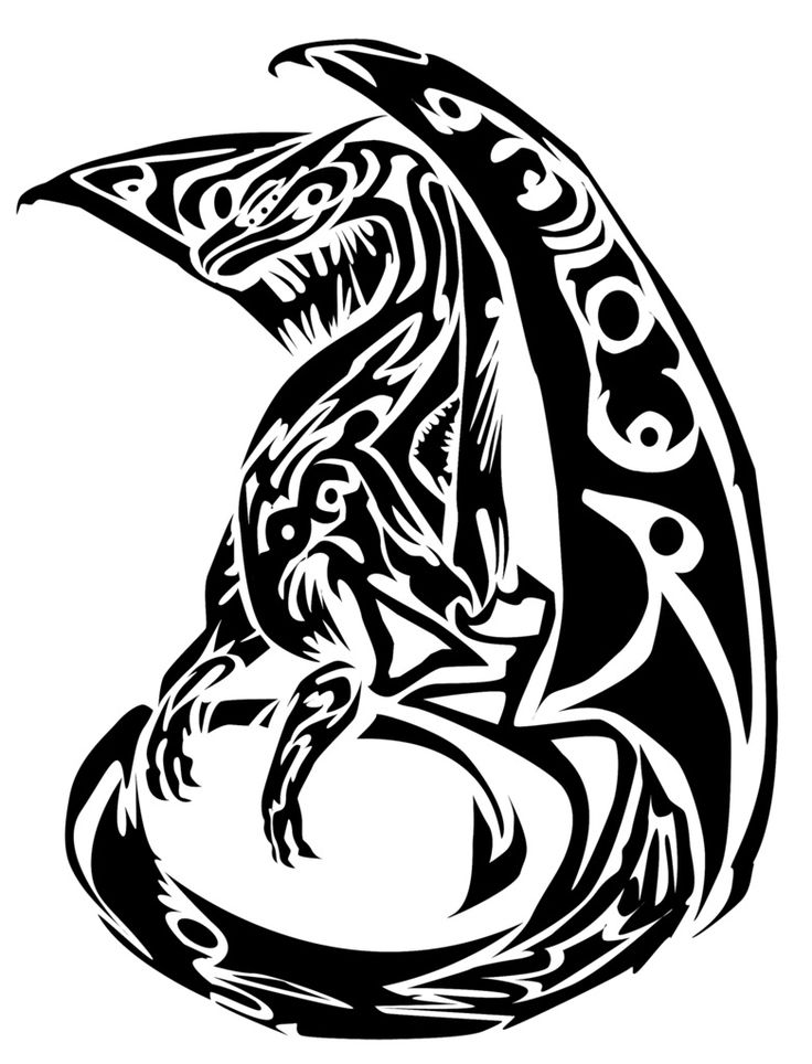 1000+ images about tattoos | Tribal dragon tattoos ...