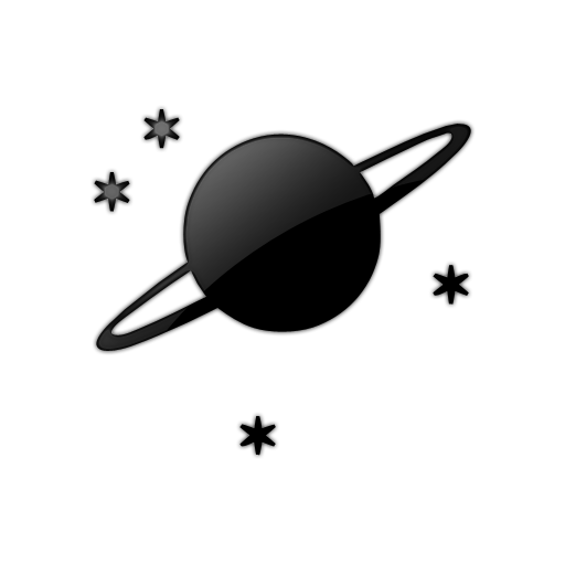 Saturn clipart black background