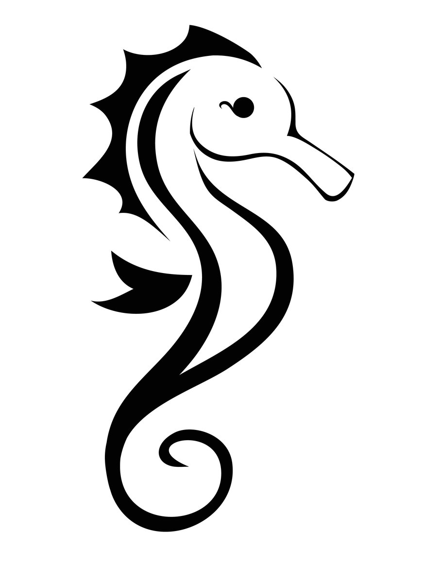 Seahorse Stencil ClipArt Best