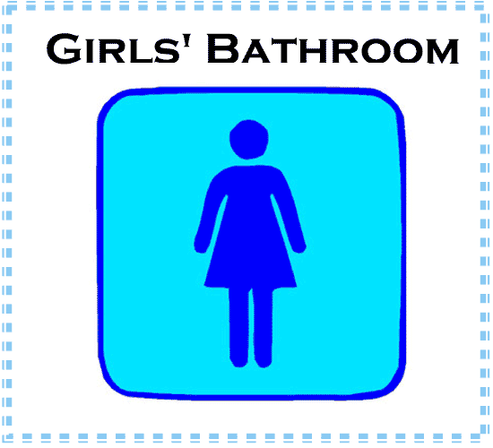 Girls Bathroom Sign