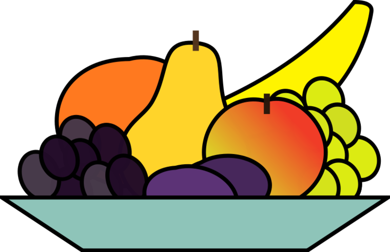 Public domain plate of food clipart
