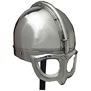 Amazon.com: Deepeeka Medieval Norman Viking Helmet Steel Warior ...