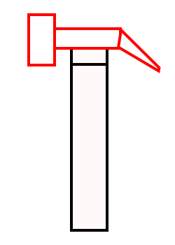 Drawing a cartoon hammer