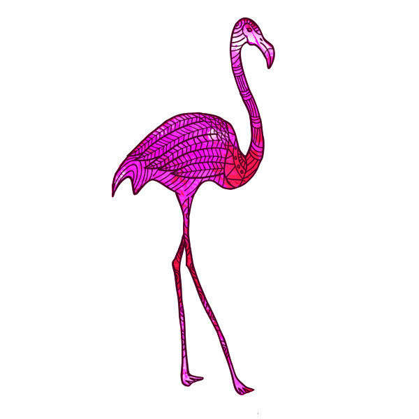 Cute Flamingo Tattoo Design On Rib For Girl