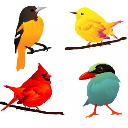 Birds Silhouette Free Vector / 4Vector