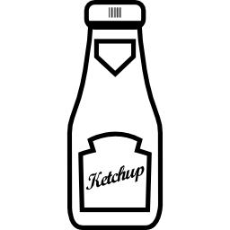Ketchup bottle clipart black and white