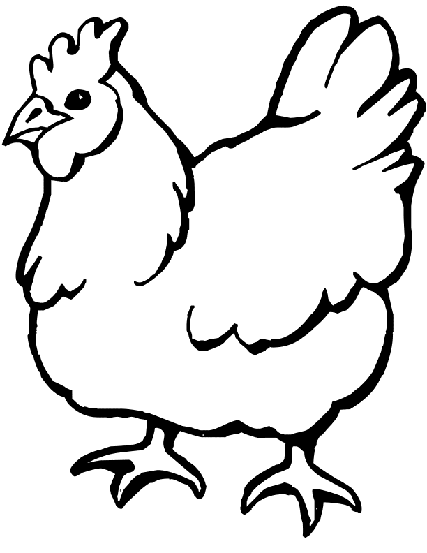 Chicken Line Art | Free Download Clip Art | Free Clip Art | on ...