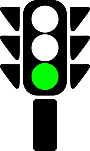 Green traffic light vector clip art | Public domain vectors