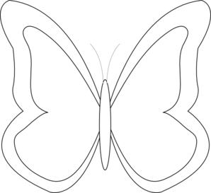 Butterfly outlines clipart