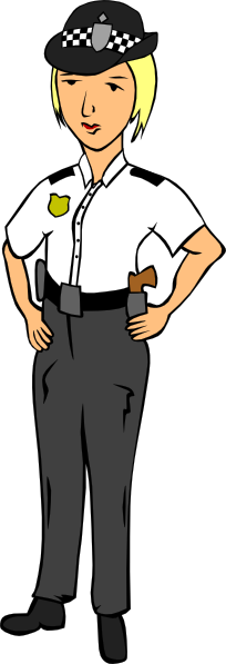 Police woman clipart