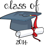 Flying Graduation 2014 Clipart