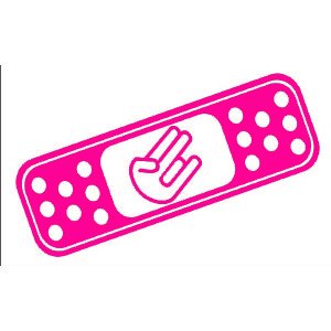 BAND-AID SHOCKER 8" HOT PINK Vinyl Decal Window Sticker for Laptop ...