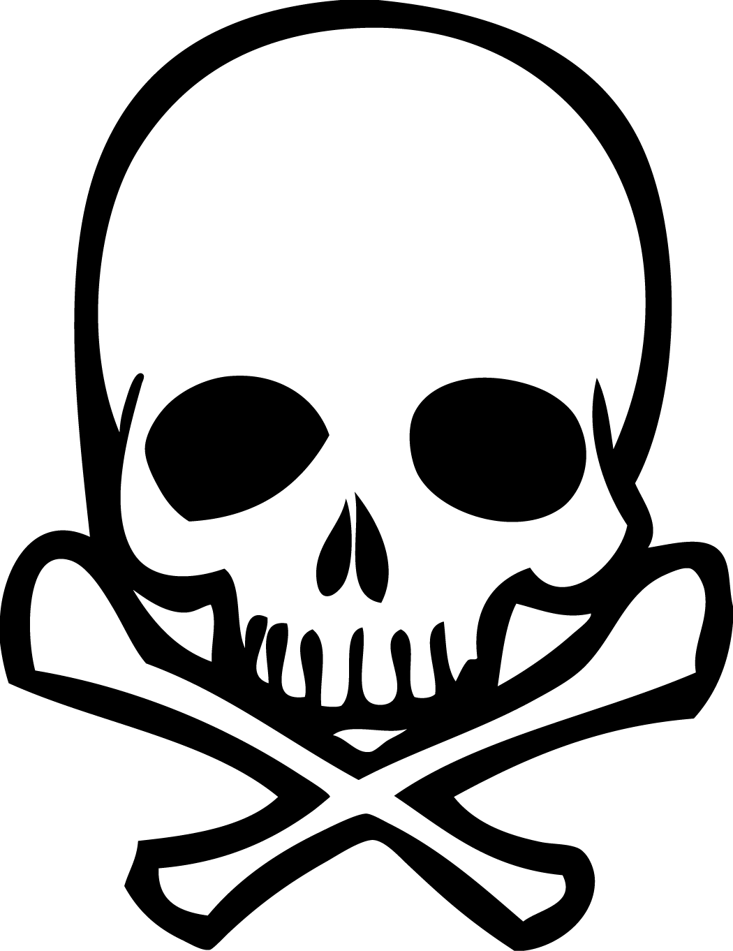 Skull drawing clipart