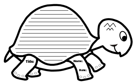 Unique Turtle Writing Templates Turtle Shaped Creative Writing ...