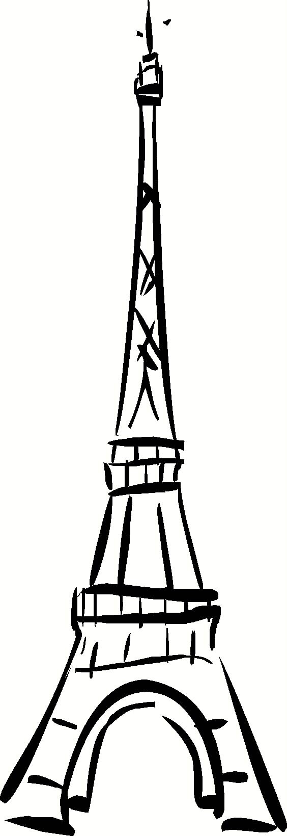 Torre Eiffel Stencil - ClipArt Best