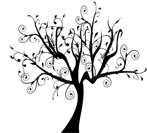 Branch Vine Swirl Tree Clip Art - vector clip art ...