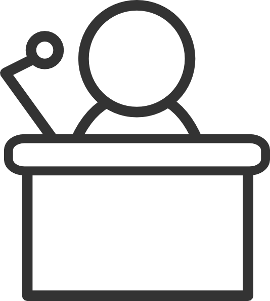 B/w Podium Clip Art - vector clip art online, royalty ...