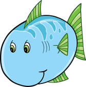 Cute Blue Fish Clipart - Free Clipart Images