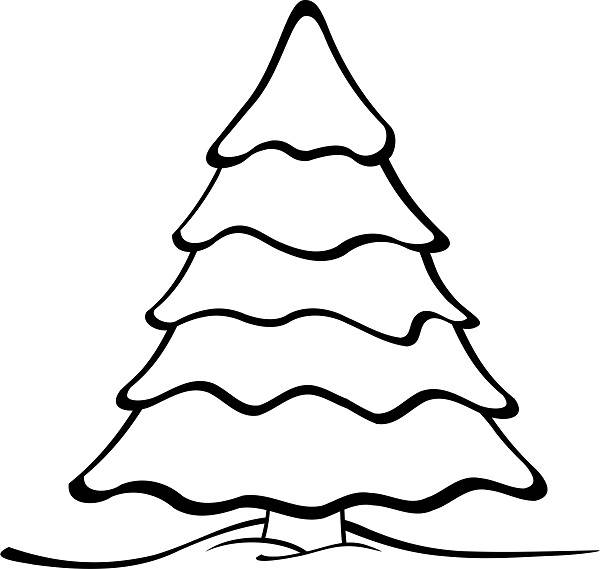 Best Photos of Christmas Tree Drawing Template - Christmas Tree ...