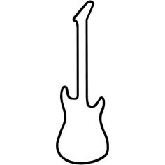 Electric guitar clipart outline
