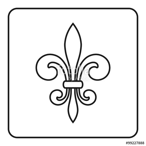 Fleur de Lis symbol. Fleur-de-Lis sign. Royal french lily ...