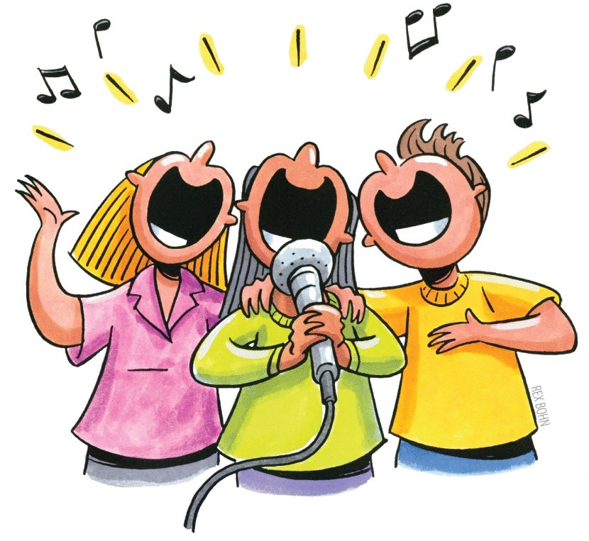 Singing children clipart