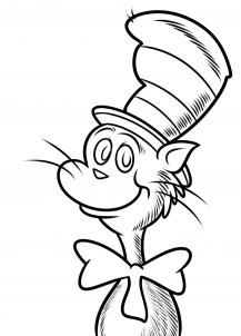 How to Draw The Cat in the Hat, Dr Seuss, Step by Step, Characters ...