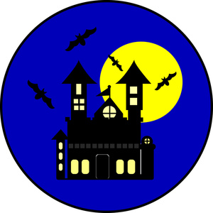 Scary haunted house clipart