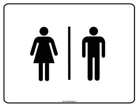 Bathroom Sign People - ClipArt Best