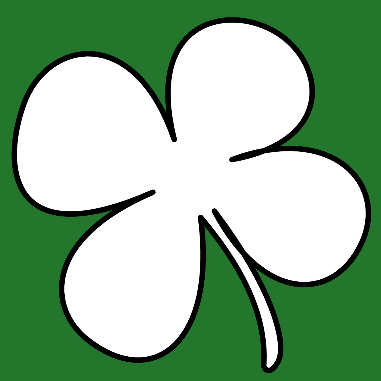 shamrock 1 black white line art coloring book ...