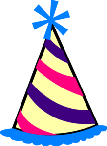 Birthday Hat (blue, Purple, Pink, Yellow) clip art - vector clip ...