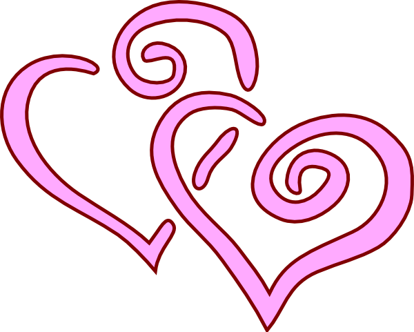 Two Hearts clip art - vector clip art online, royalty free ...
