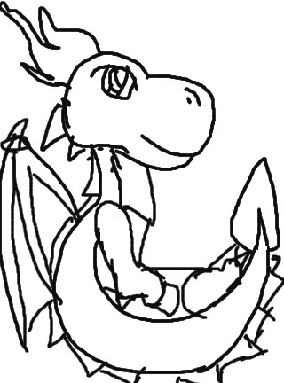 Free Dragon Line Art