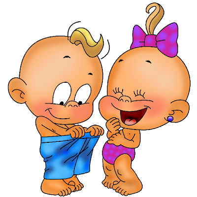 Baby girl and boy clipart png