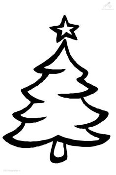 Silhouette clipart christmas trees outline