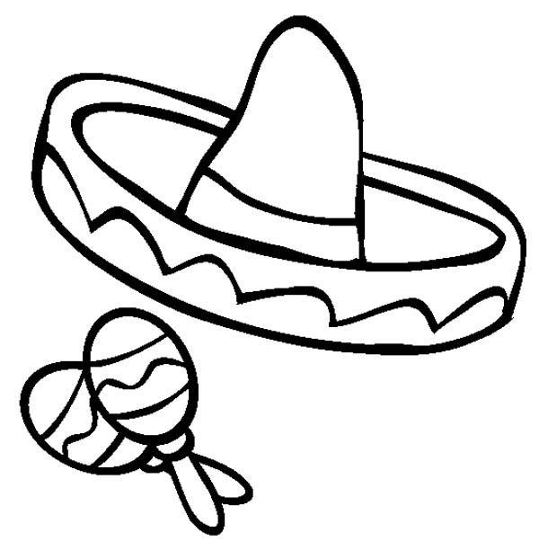 Sombrero Hat Coloring Page - ClipArt Best