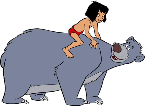 Baloo and Mowgli Clip Art Images | Disney Clip Art Galore