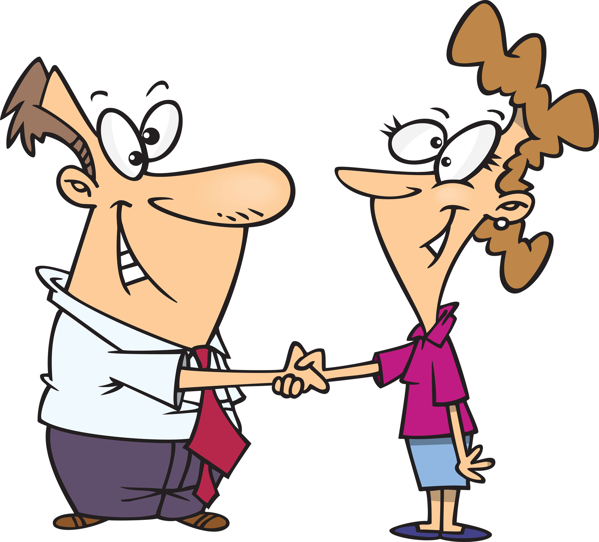 Cartoon handshake clipart