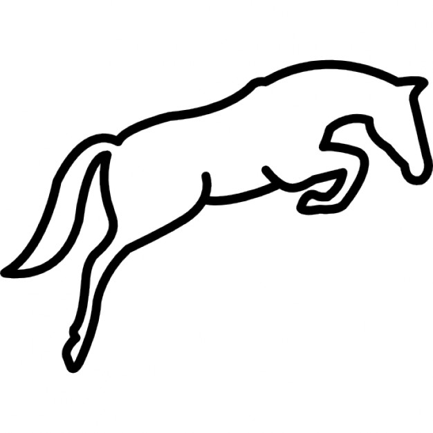 Prancing horse outline Vector | Free Download