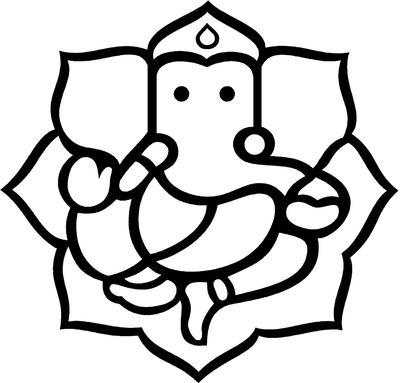 Ganesh Drawing Outline Clipart - Free to use Clip Art Resource